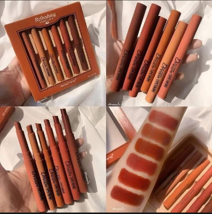 Heng Feng Dream Matte Lipsticks-Packed Of 6