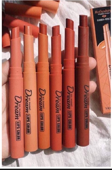 Heng Feng Dream Matte Lipsticks-Packed Of 6