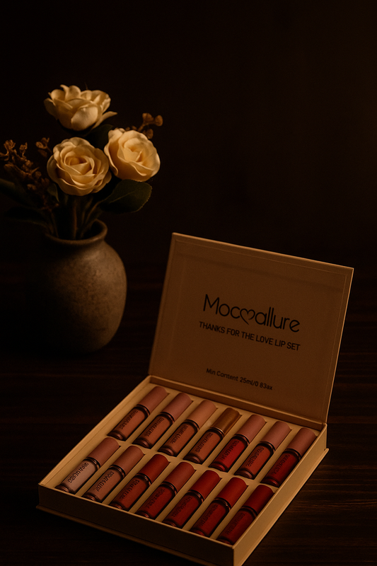 Mocallure 12 Pcs Lip Gloss & Lipstick Set – Matte & Glossy Finish | Long-Lasting, Gift-Ready Lip Kitosses -Set Of 12 Colors